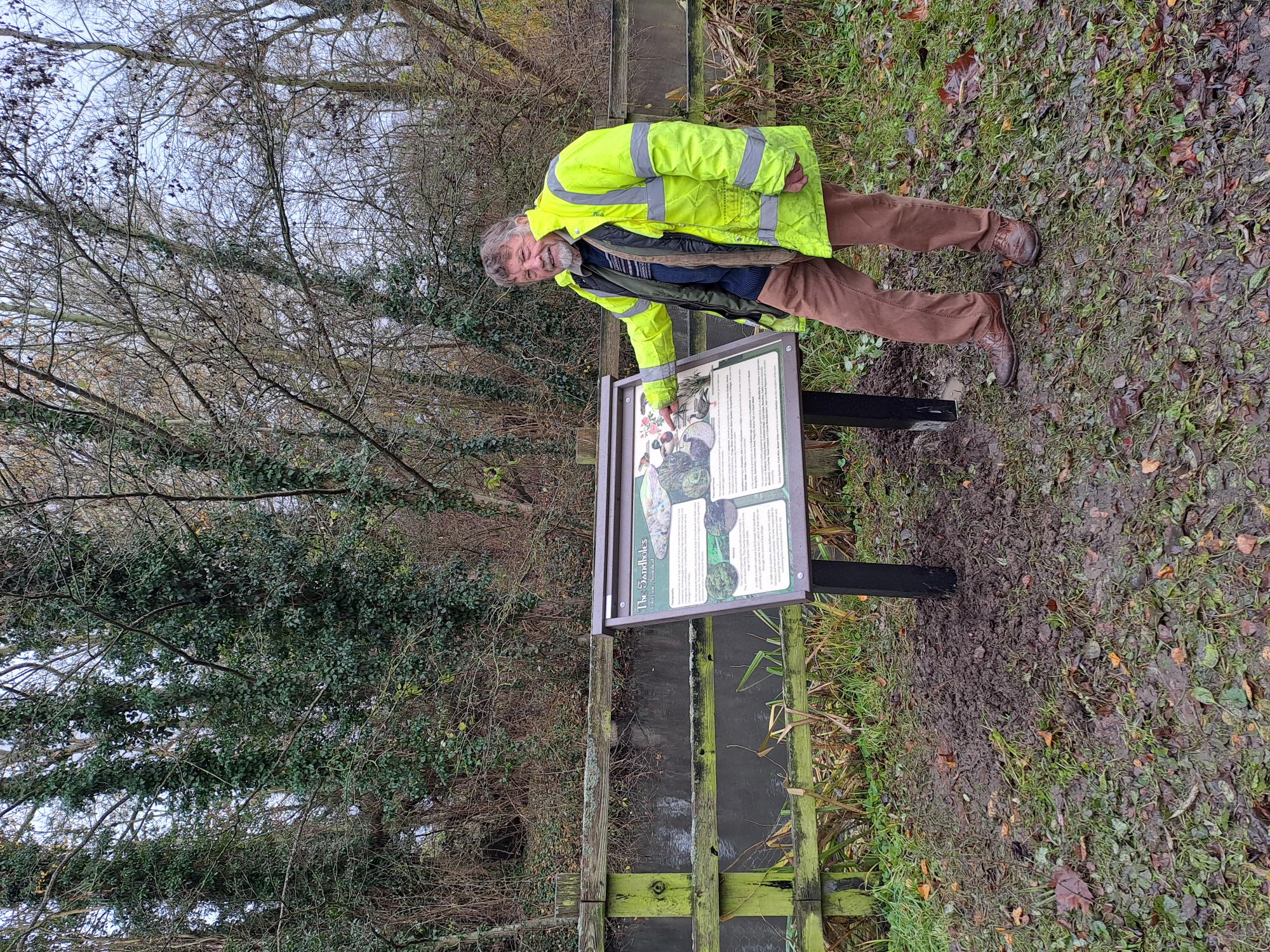 Roger with Information Board